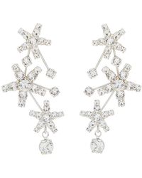 Jennifer Behr - Azar-Embellished Rhodium-Plated Drop Earrings - Lyst