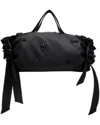 Simone Rocha - Double Ribbon Rosette Nylon Top Handle Bag - Lyst