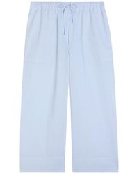 TOTEME - Wide-Leg Cotton And Linen-Blend Trousers - Lyst