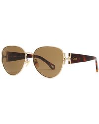 Chloé - Round-Frame Sunglasses - Lyst