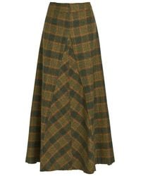 Our Legacy - Rebel Checked Cotton Maxi Skirt - Lyst