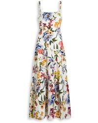 FARM Rio - Greek Garden Printed Linen-Blend Maxi Dress - Lyst