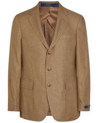 Polo Ralph Lauren - Houndstooth Linen-Blend Blazer - Lyst