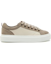 Cleens - Ace Panelled Leather And Suede Sneakers - Lyst