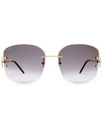 Cartier - Signature C De Rimless Oversized Sunglasses - Lyst