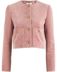 Chloé - Cropped Corduroy Jacket - Lyst