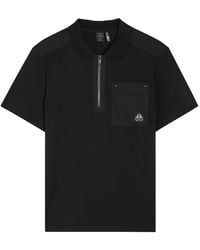 Moose Knuckles - Dalon Panelled Piqué Cotton Polo Shirt - Lyst