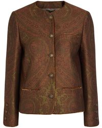 Etro - Paisley-Jacquard Tailored Woven Jacket - Lyst