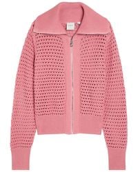 Varley - Eloise Open-Knit Cotton Sweatshirt - Lyst