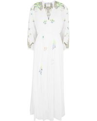Forte Forte - Eden Embroidered Cotton-Voile Maxi Dress - Lyst
