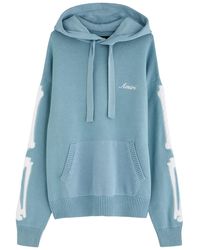 Amiri - Bones Hooded Cotton-Knit Sweatshirt - Lyst