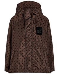 Ganni - Polka Dot Hooded Shell Jacket - Lyst