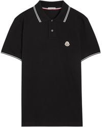 Moncler - Logo-Appliquéd Piqué Cotton Polo Shirt - Lyst