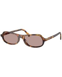 Miu Miu - Narrow Rectangle-Frame Sunglasses - Lyst