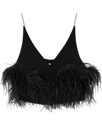 16Arlington - Poppy Feather-Trimmed Top - Lyst