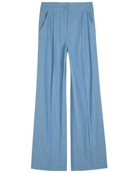 Veronica Beard - Heyser Striped Wide-Leg Trousers - Lyst