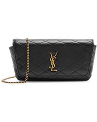 Saint Laurent - Gaby Quilted Wallet On Chain - Lyst