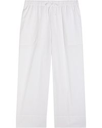 TOTEME - Wide-Leg Cotton And Linen-Blend Trousers - Lyst