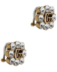 Gucci - Gg-Embellished Clip-On Earrings - Lyst
