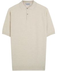 John Smedley - Waffle Merino Wool Polo Shirt - Lyst