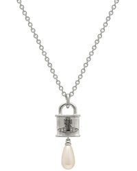 Vivienne Westwood - Celestia Small Padlock Pendant Necklace - Lyst