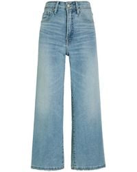 GOOD AMERICAN - Good Waist Palazzo Cropped Wide-Leg Jeans - Lyst