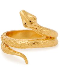 Missoma - X Harris Reed Coiled Serpent 18kt -plated Ring - Lyst