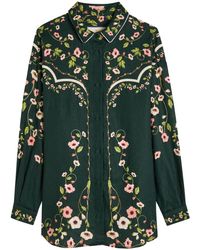 Agua Bendita - Tota Mosquetero Floral-Print Linen Shirt - Lyst
