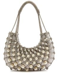 Rosantica - Ostrica Nodi Crystal-Embellished Satin Shoulder Bag - Lyst