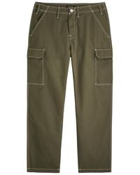 True Religion - Straight-Leg Twill Cargo Trousers - Lyst
