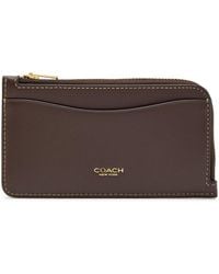 COACH - New York Leather Card Holder - Lyst
