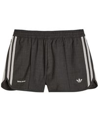 adidas - X Wales Bonner Logo-Embroidered Wool-Blend Shorts - Lyst