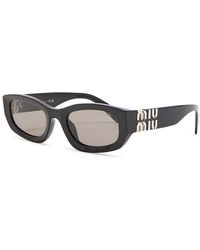 Miu Miu - Glimpse Rectangle-Frame Sunglasses - Lyst