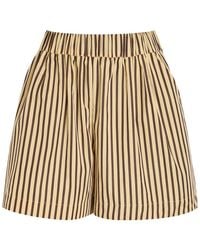 Faithfull the Brand - Clemente Striped Cotton-Poplin Shorts - Lyst