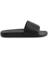 Gucci - gg Rubber Sliders - Lyst