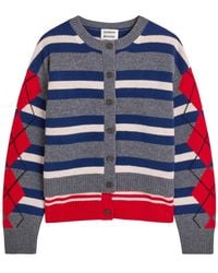 Damson Madder - Didi Striped Layered Wool Cardigan - Lyst