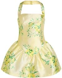 De La Vali - Aura Floral-Print Faille Mini Dress - Lyst