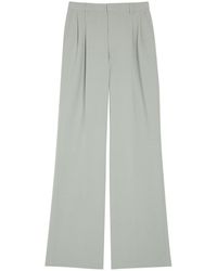 Huishan Zhang - Lucian Pleated Wide-Leg Woven Trousers - Lyst