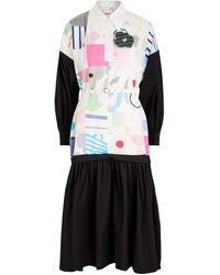 LOVEBIRDS - Printed Cotton-Poplin Midi Shirt Dress - Lyst