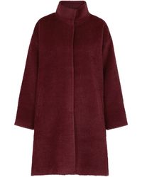 Eileen Fisher Dark Red Wool-blend Coat