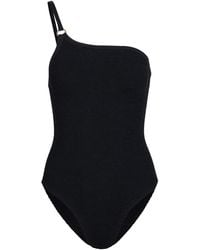 Hunza G - Clara One-Shoulder Crinkle Swimsuit - Lyst