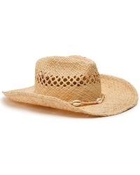 Lack of Color - Seashells Embellished Raffia Cowboy Hat - Lyst