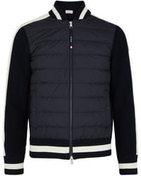 Moncler - Quilted Shell And Knitted Cardigan - Lyst