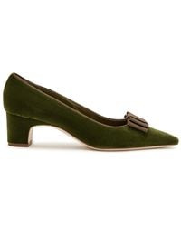 Manolo Blahnik - Reador 50 Velvet Pumps - Lyst