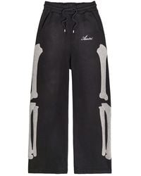 Amiri - Bones Embroidered Cotton Sweatpants - Lyst