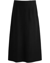 Eileen Fisher - Wool Midi Skirt - Lyst