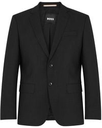 BOSS - Slim Stretch-Wool Blazer - Lyst