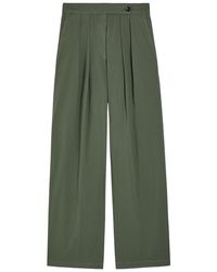 Dries Van Noten - Pamplona Wide-Leg Stretch-Cotton Poplin Trousers - Lyst