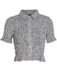 Rails - Alton Smocked Gingham Cotton-Poplin Shirt - Lyst