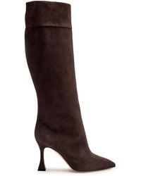 Manolo Blahnik - Miralonepla 90 Suede Knee-High Boots - Lyst